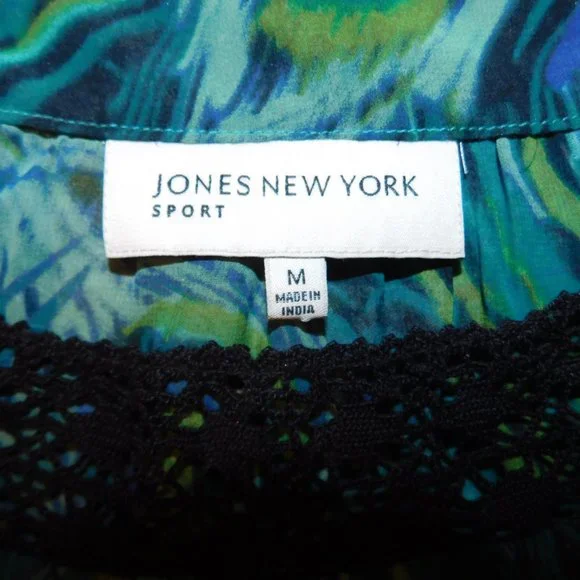 JONES NEW YORK STUNNING L/S KNITTED NECK & SLEEVE BLOUSE~SZ MED - Picture 5 of 7